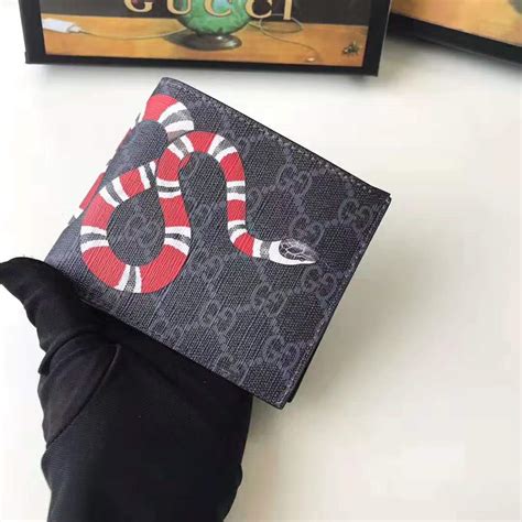 gucci gg supreme web wallet men|gucci snake wallet men's.